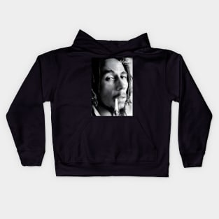 Bob Marly Black White Kids Hoodie